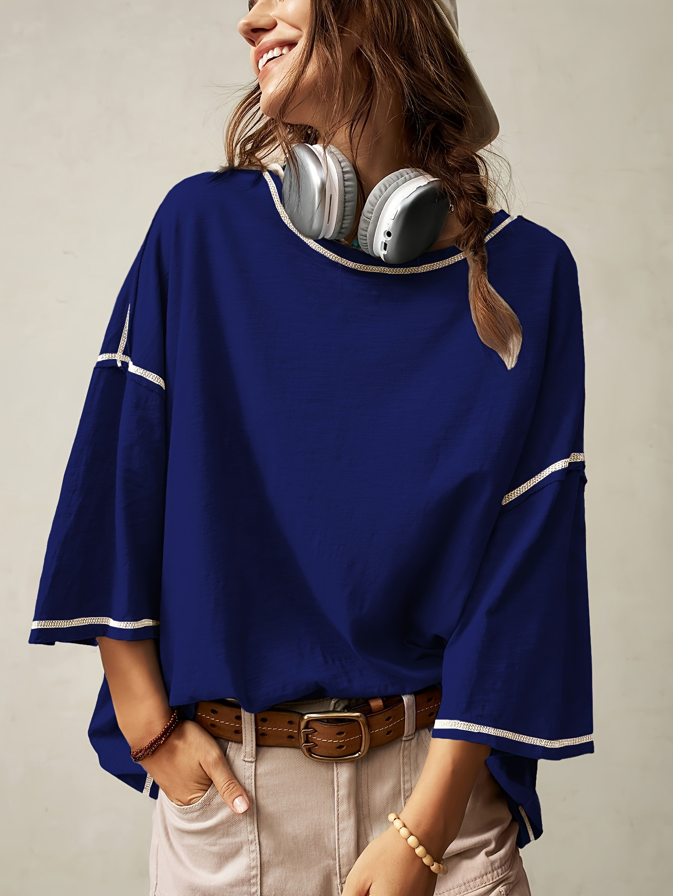 Women's Casual Crew Neck Pullover 7