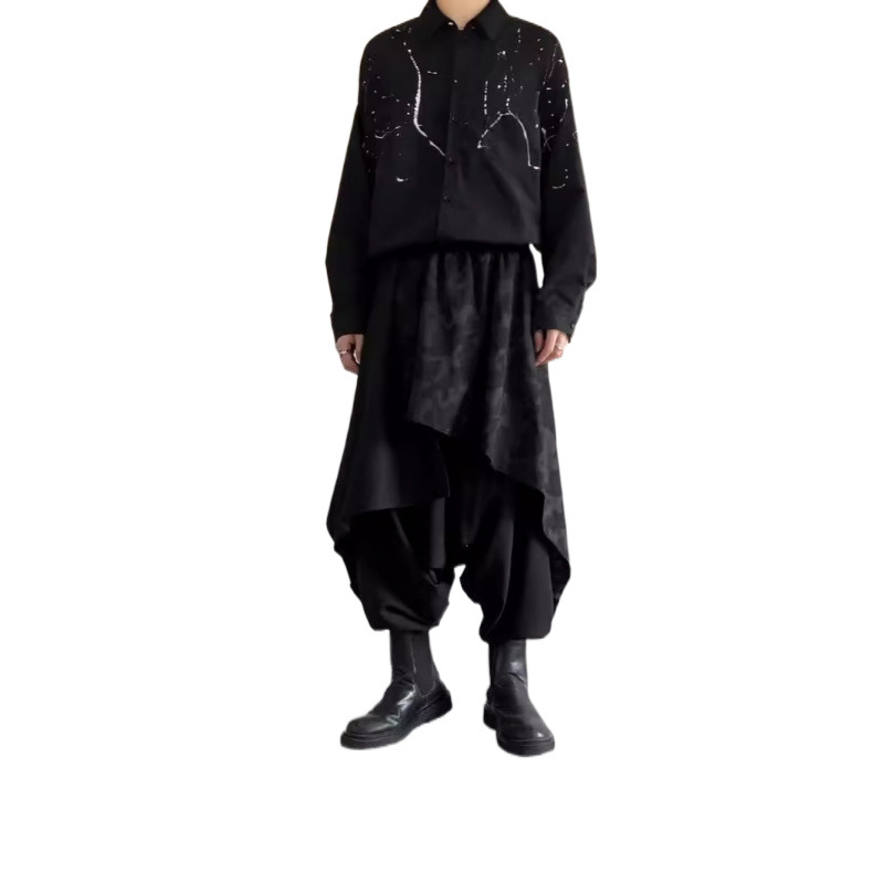 Plus-Size Irregular Culottes for Men 5