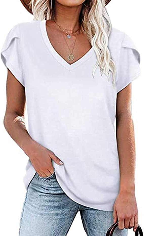 Milk Silk Abstract Character V-neck Top 6