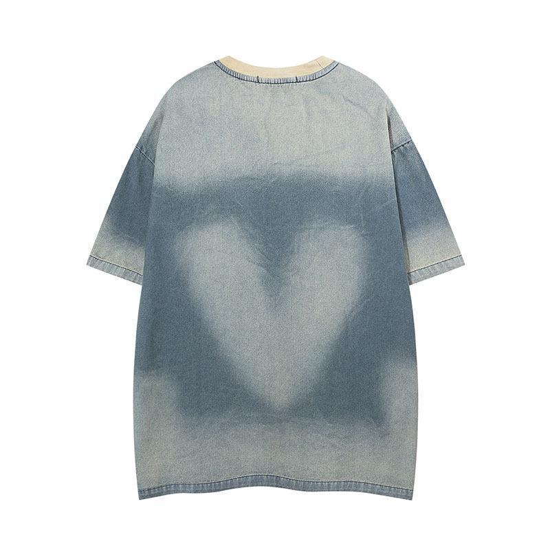TKPA Original American Retro Street Letter Embroidery Denim Shirt 3