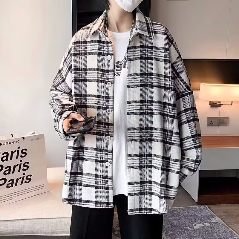 Fashion Plaid Long-Sleeve Shirt for Men