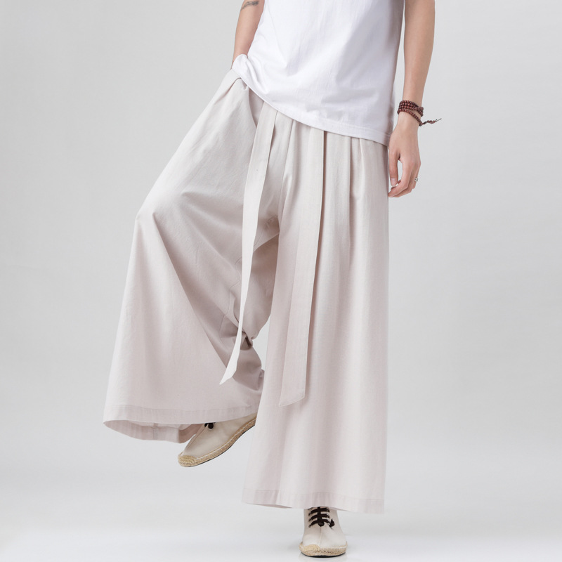 Men's Plus Size Loose Cotton and Linen Trousers 2