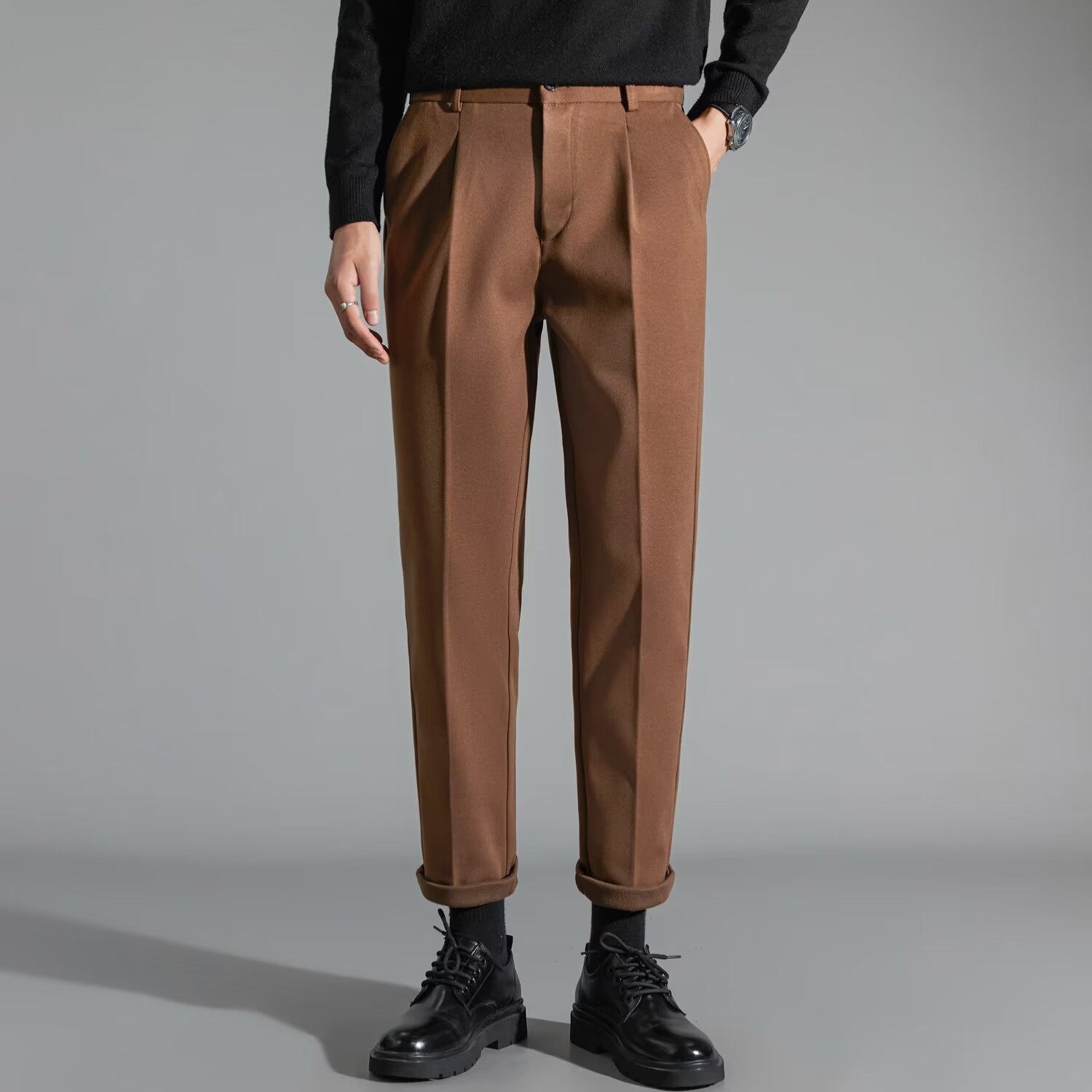 Men's Stylish Slim-Fit Wool Casual Pants 6