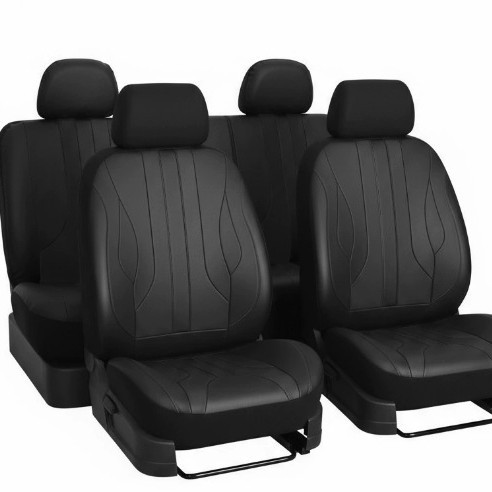 All-Leather Universal Diamond-Quilted Car Seat Covers 4