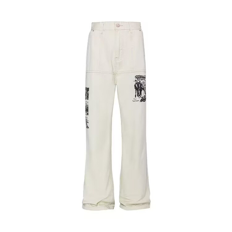 Men's Hip Hop Print Jeans 6