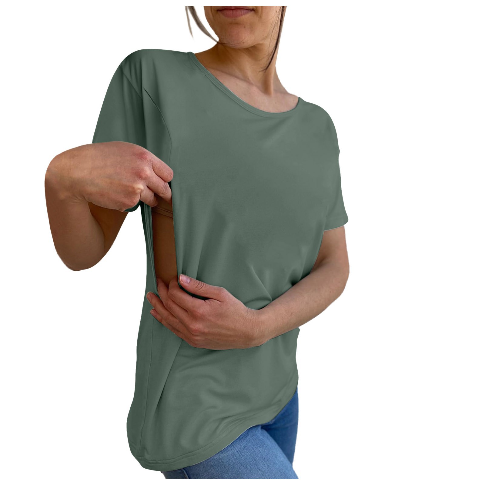 Women's Short Sleeve Maternity T-Shirt 6