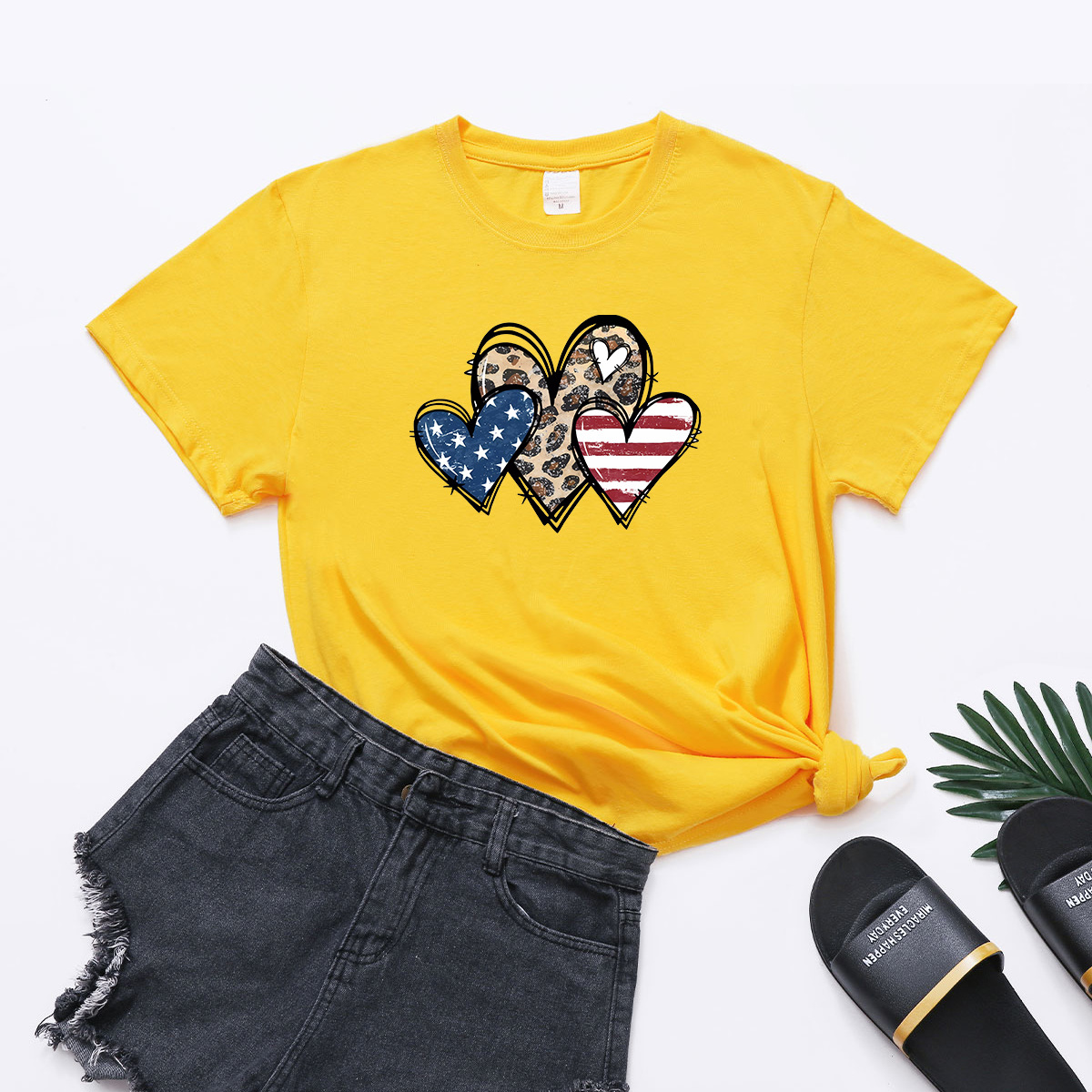 Women's American Independence Day Flag T-Shirt 10