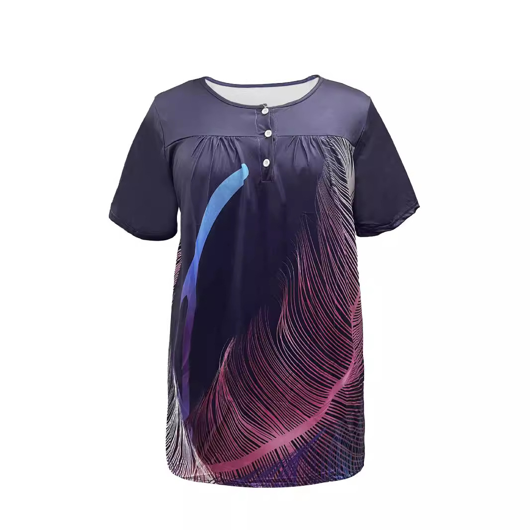Ombre Casual Loose Plus-Size Women's Top 5