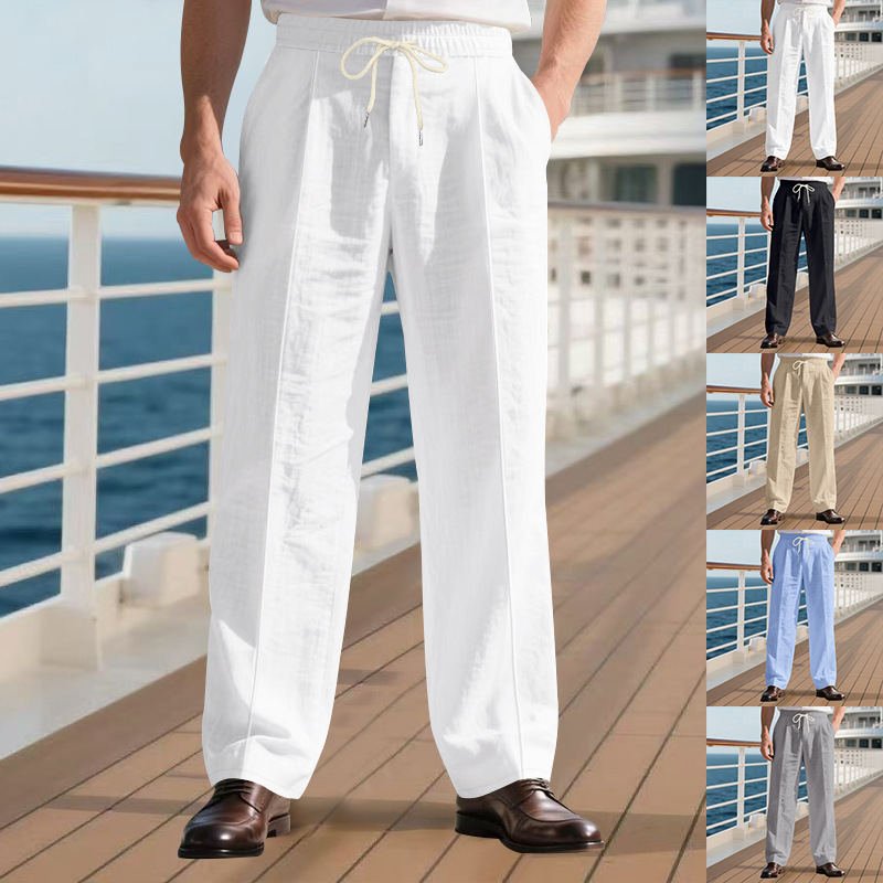 Loose Breathable Linen Men’s Beach Pants