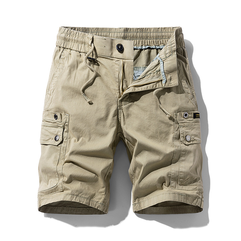 Men's Casual Cotton Multi-Pocket Trousers