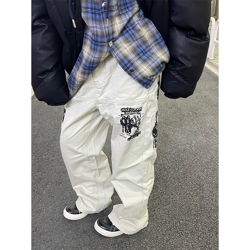 Men's Hip Hop Print Jeans 7