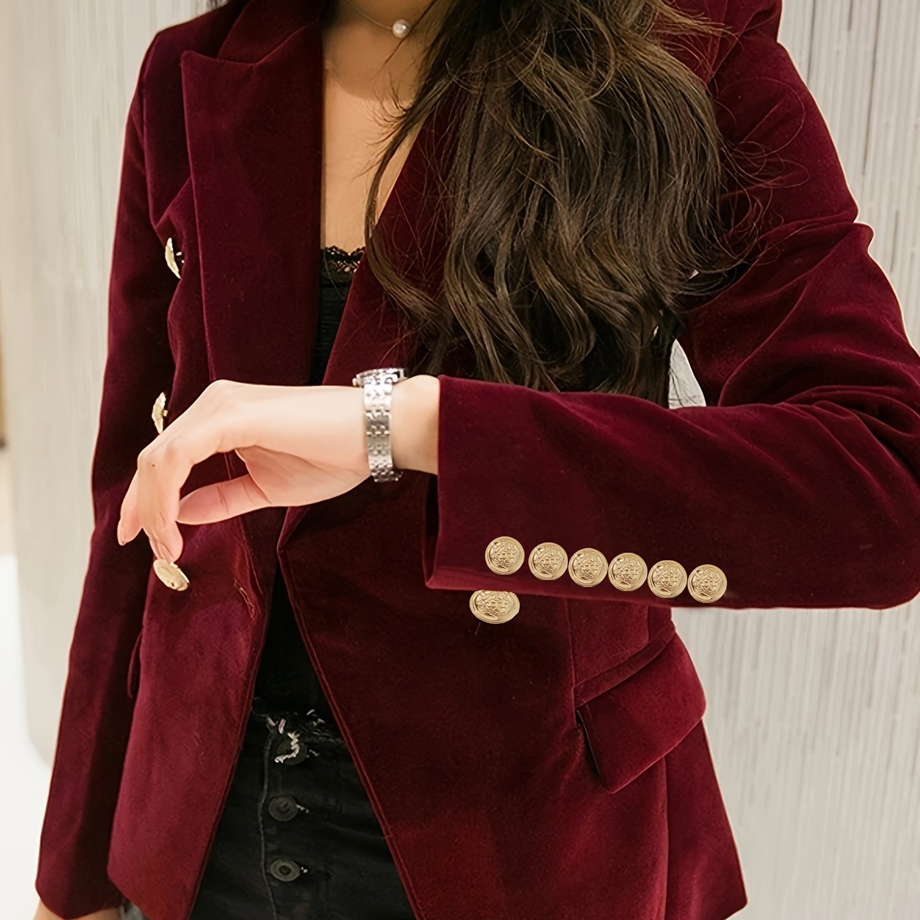 Women's Loose-Fit Striped Linen Coat