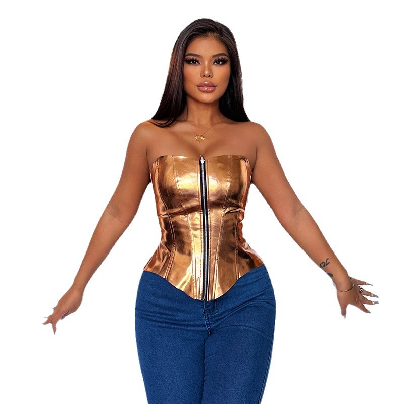 Metallic Patent Leather Tube Top 5