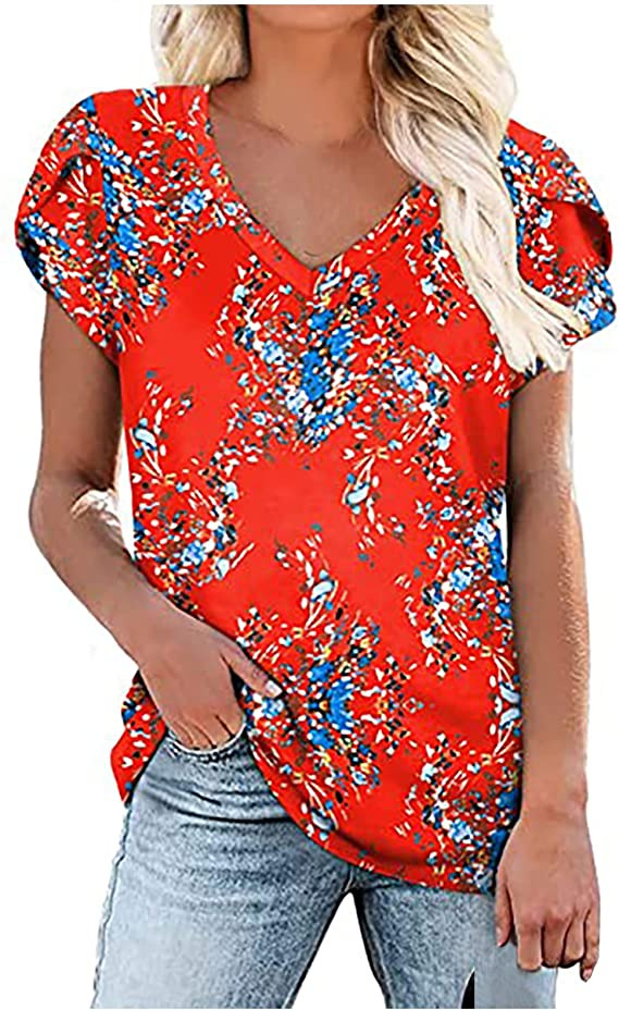 Milk Silk Abstract Character V-neck Top 3