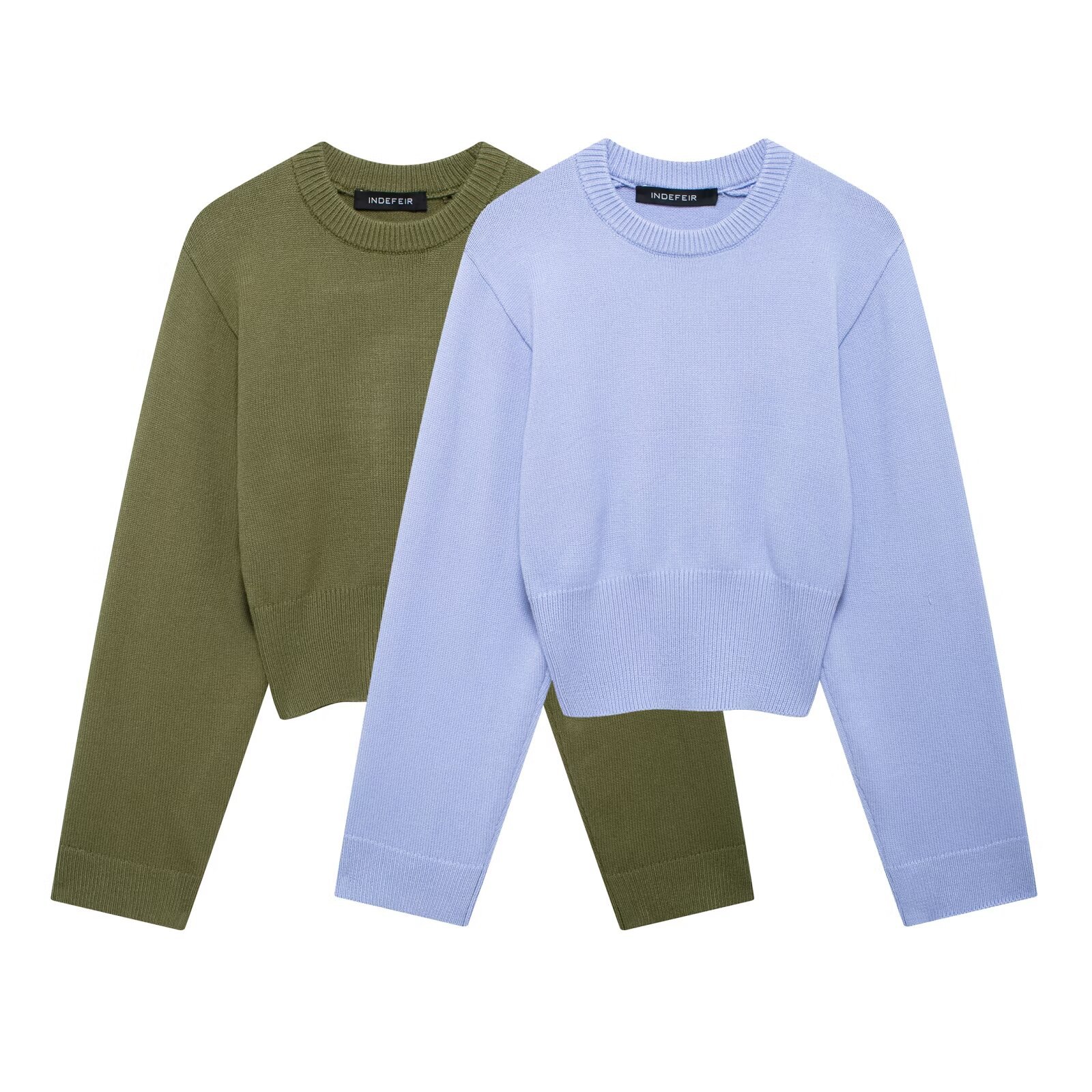 Women's Ribbed Wide-Sleeve Sweater