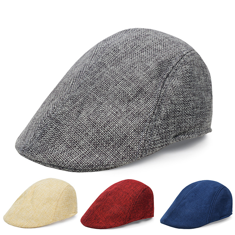 Men's Retro Cotton and Linen Beret Cap