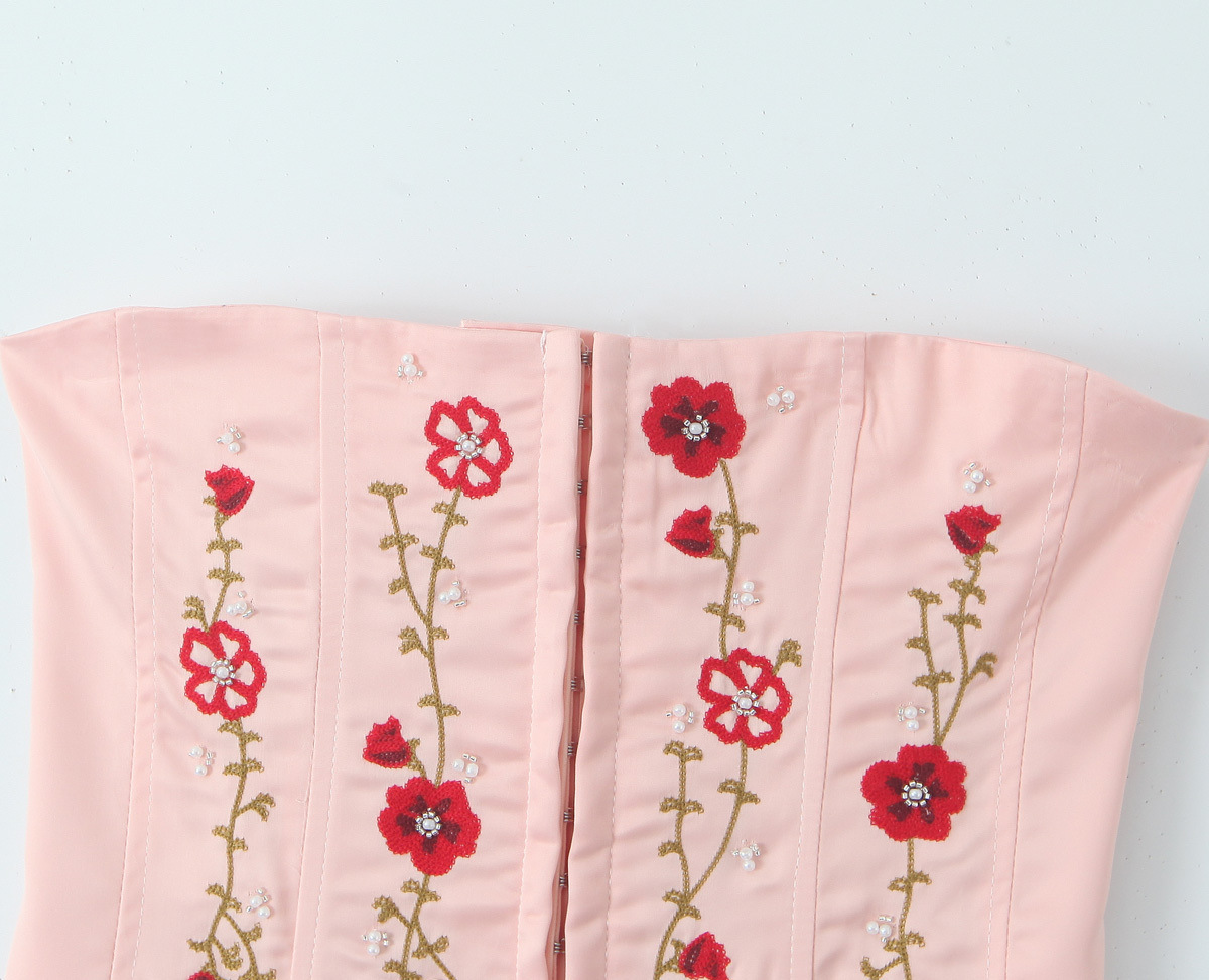 Women's Embroidered Beaded Tube Top 2