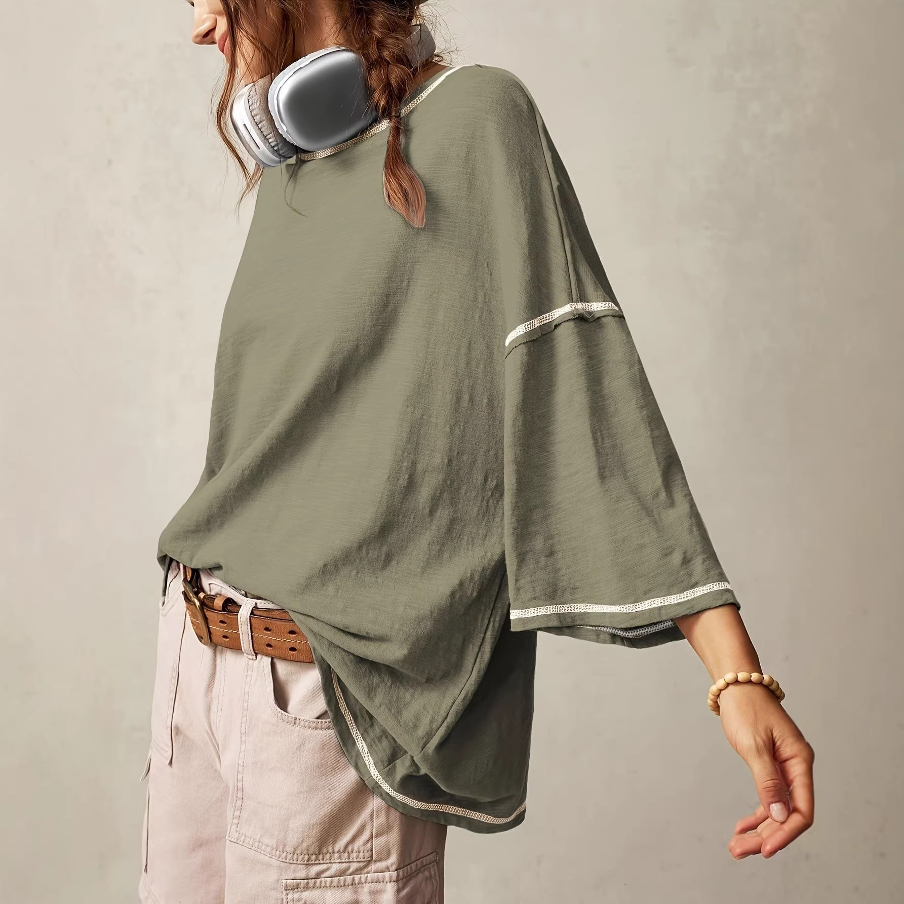 Women's Casual Crew Neck Pullover 4