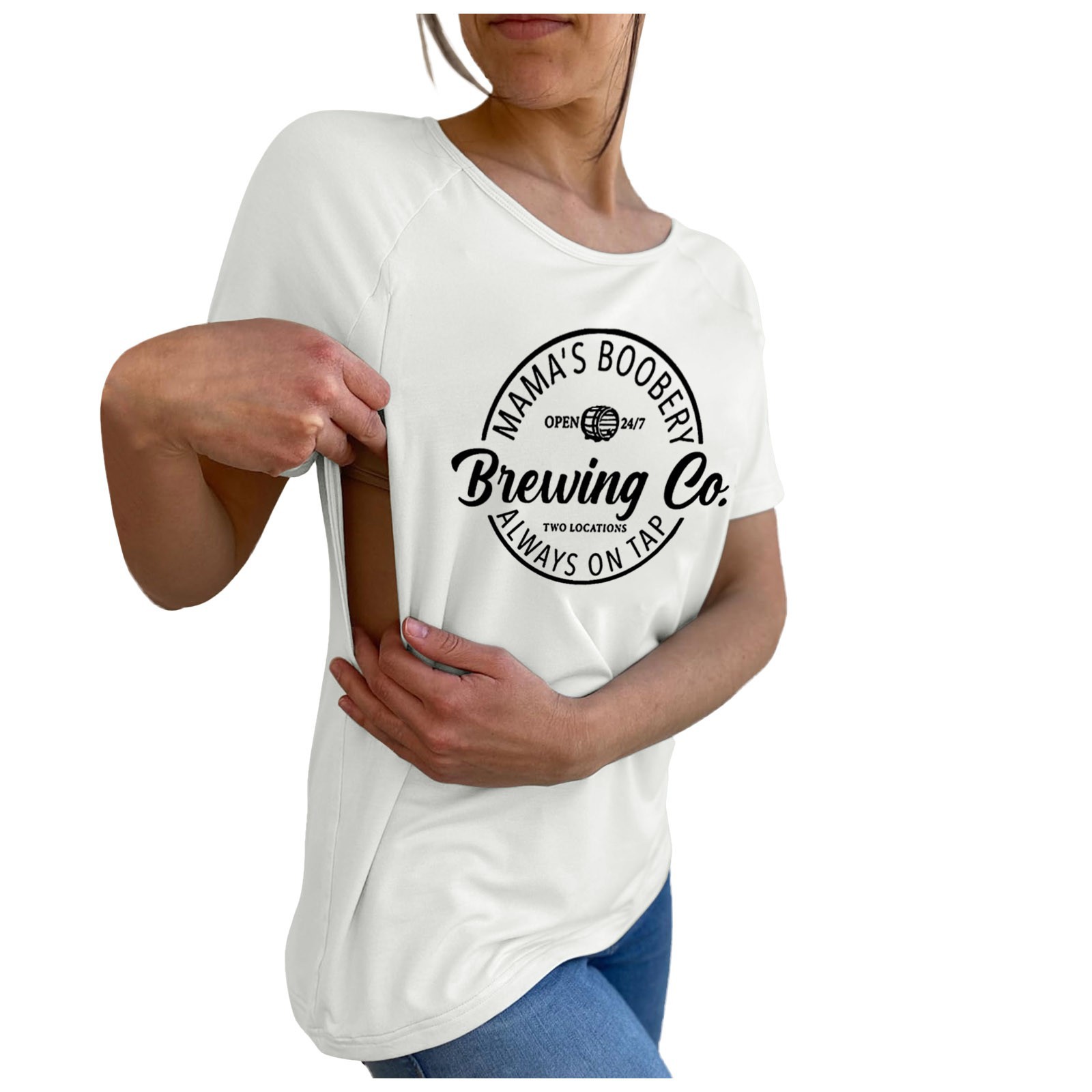 Women's Short Sleeve Maternity T-Shirt 4