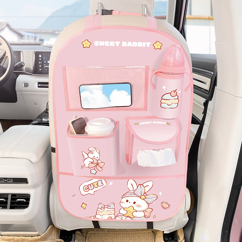 Car Seat Back Storage Bag Rear Seat Anti-kick Cushion Car Inner Anti-anti-dirt Mats 2