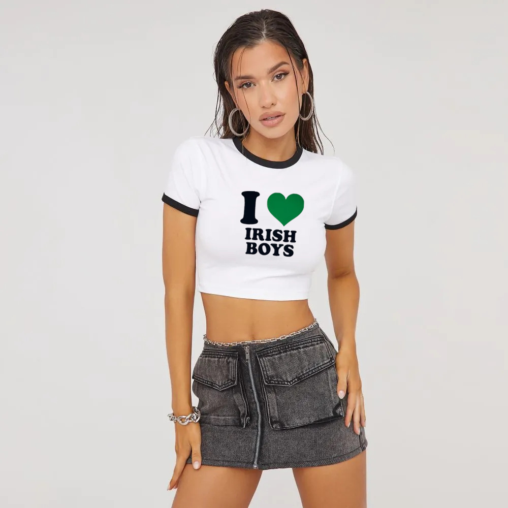 Street Style Hipster I Love Irish Boys Slim Fit T-Shirt 12