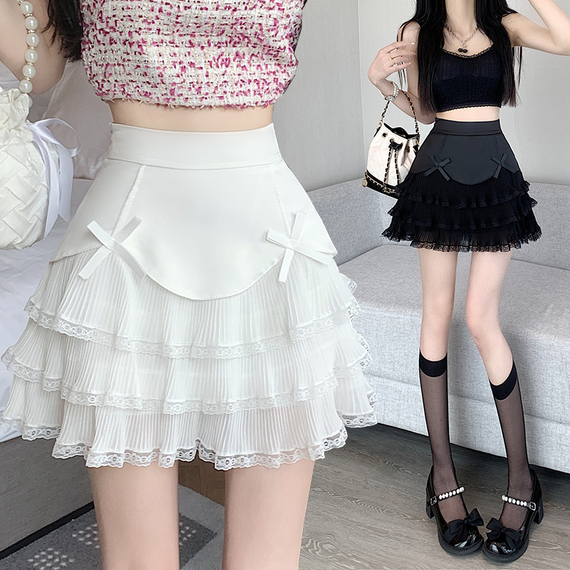 Sweet High-Waist Lace A-Line Pettiskirt