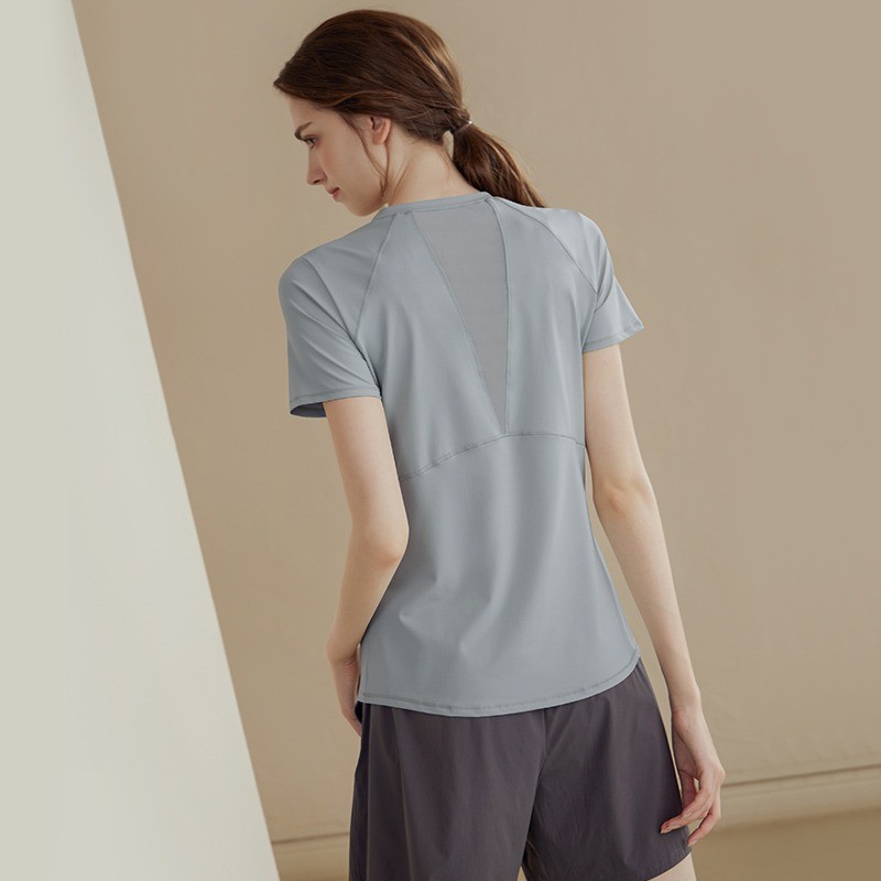 Mesh Panel Quick-Dry Slimming Sports Top 2