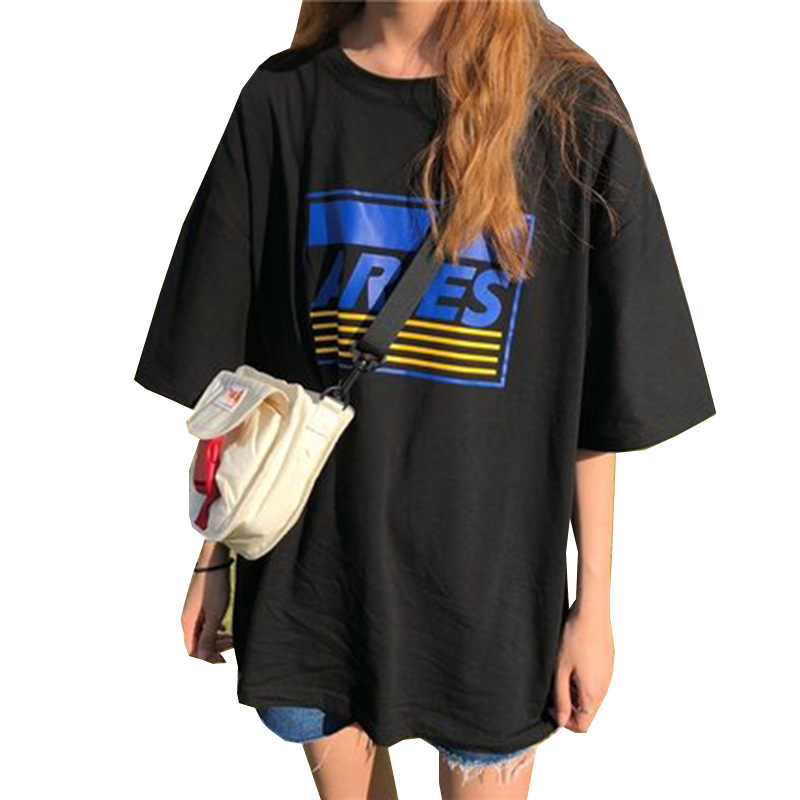 Loose Letter Print Short Sleeve T-Shirt 5