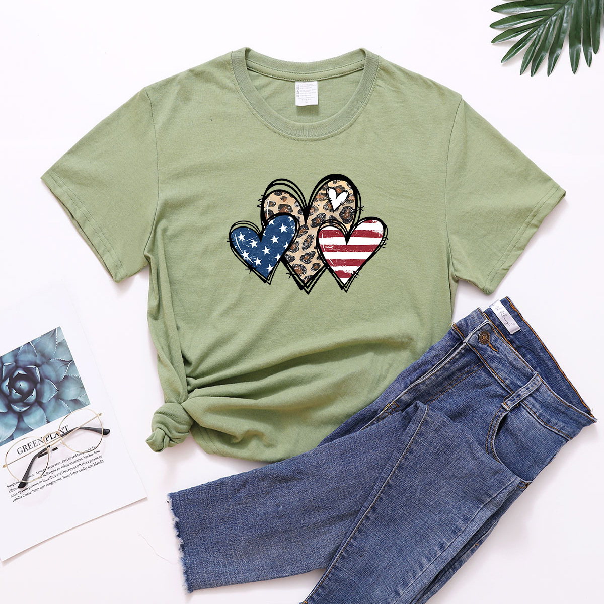 Women's American Independence Day Flag T-Shirt 3
