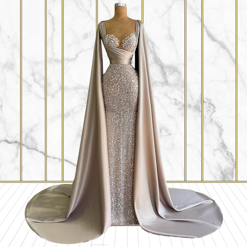 Women's high-end dress with a distinctive design