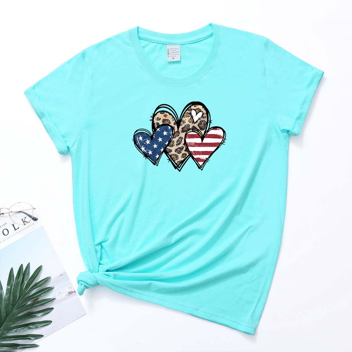 Women's American Independence Day Flag T-Shirt 4