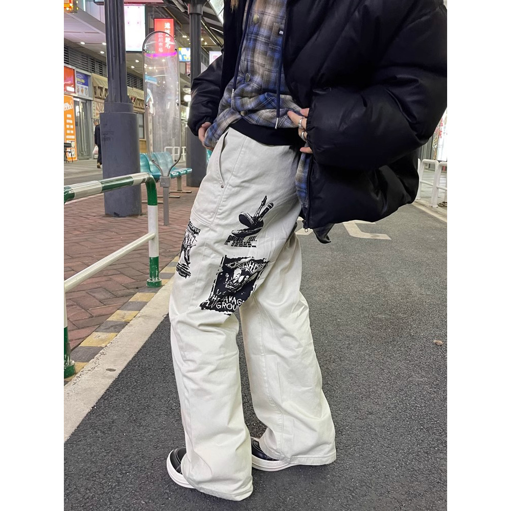 Men's Hip Hop Print Jeans 3