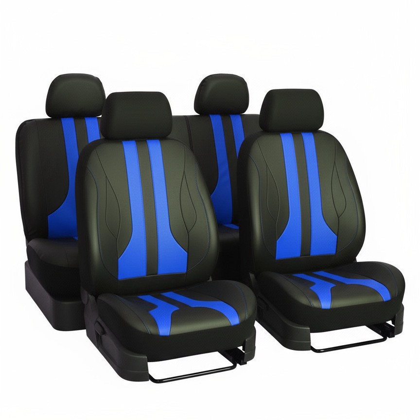 All-Leather Universal Diamond-Quilted Car Seat Covers 2