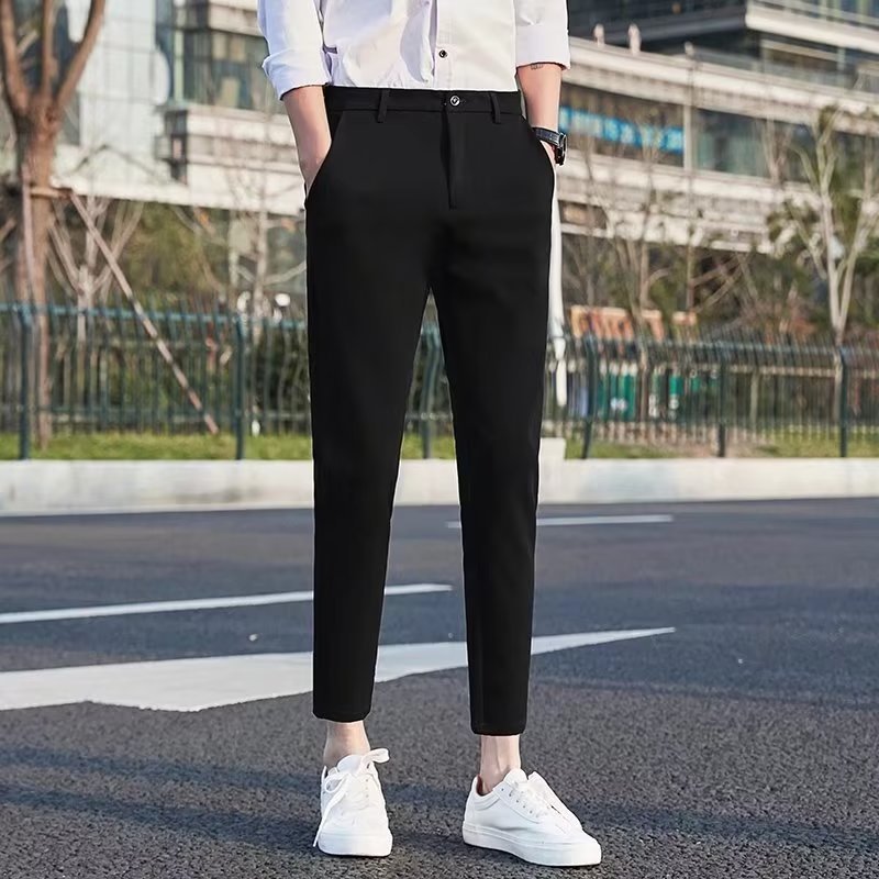 Men's Stylish Slim-Fit Cropped Trousers 2