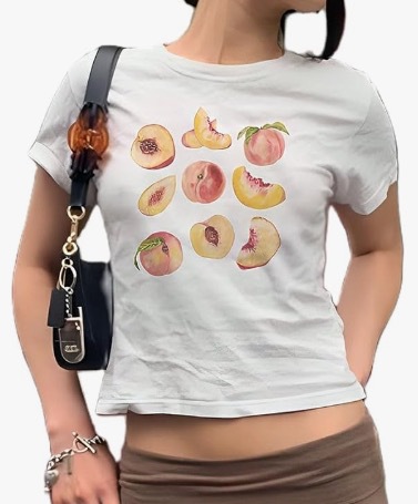 American Retro Crew Neck T-Shirt with Letter Print 11