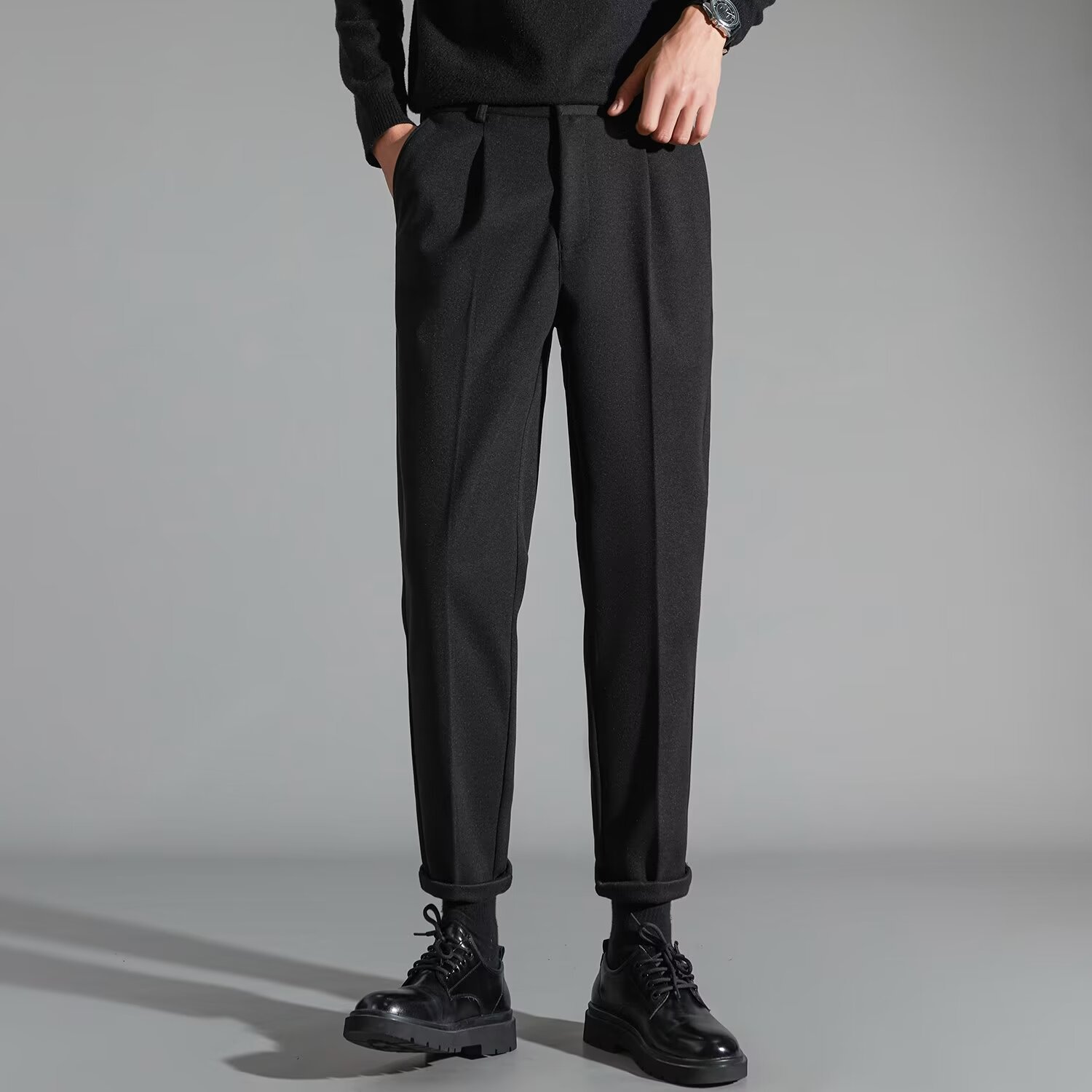 Men's Stylish Slim-Fit Wool Casual Pants 2