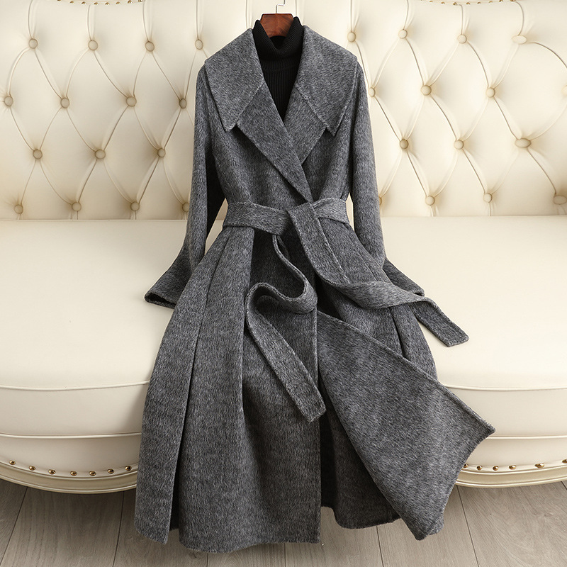 Women's Reversible Mid-Length Cashmere Coat