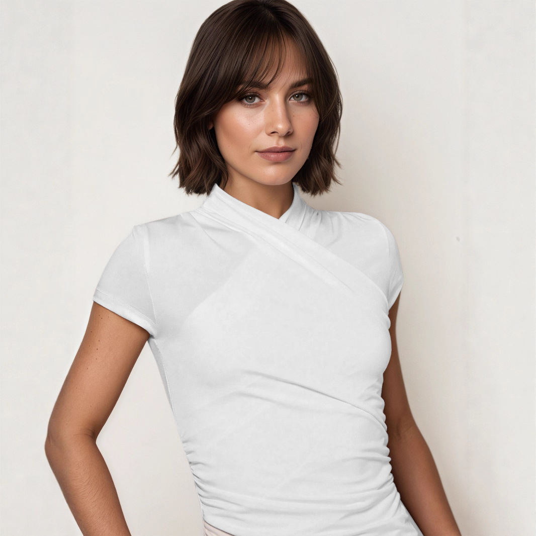 Elegant Slim-Fit Short Sleeve T-Shirt 3