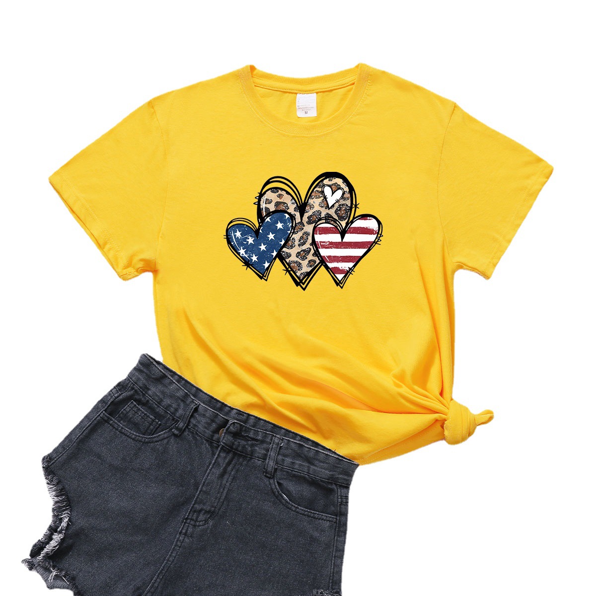 Women's American Independence Day Flag T-Shirt 5