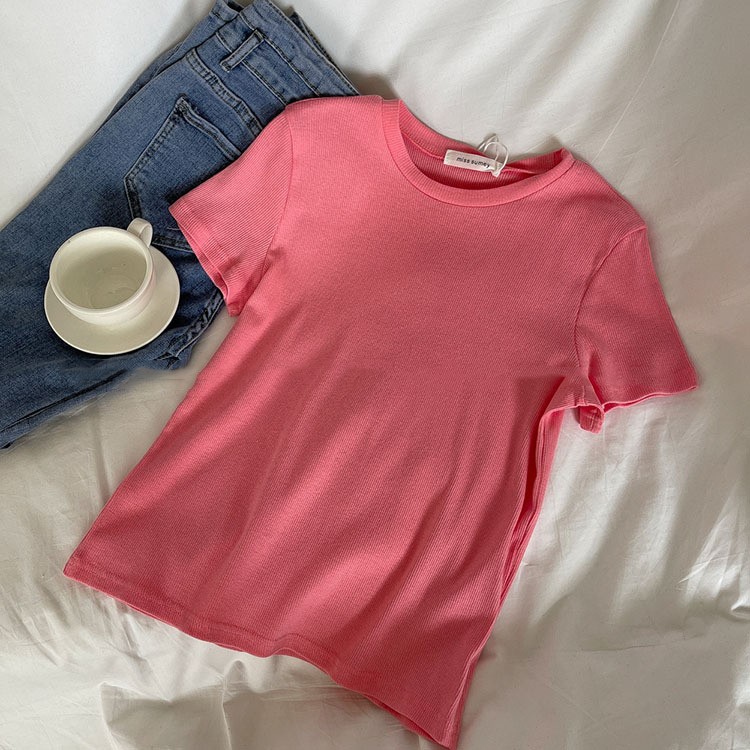 Women's Solid Color Slim-fit Crop Top 5
