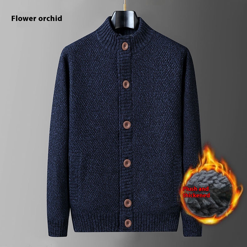 Men's Thick-Yarn Sweater Cardigan