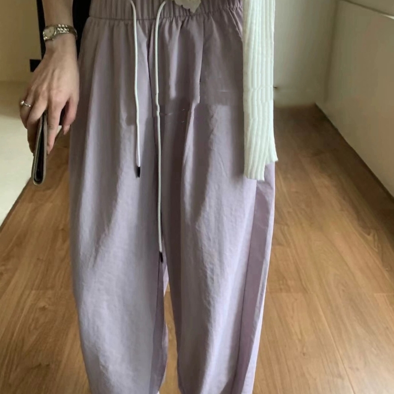 High-Waist Loose Casual Drawstring Pants