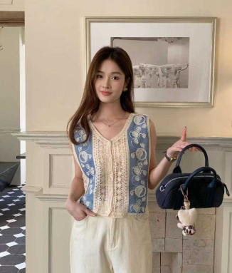 Heavy Industry Crochet Embroidery Denim Vest 11
