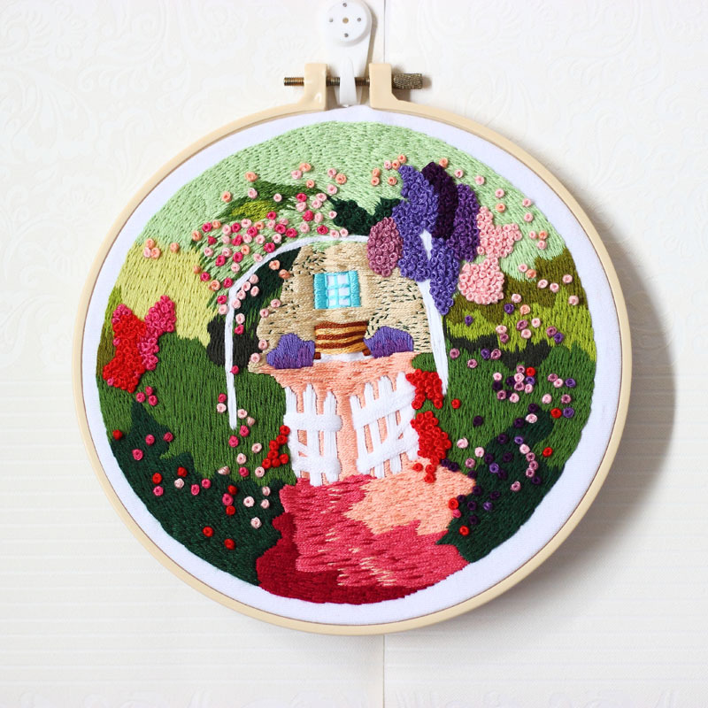 Handmade Embroidery Material Package Special Architectural Landscape Courtyard Chunsheng Kit 5