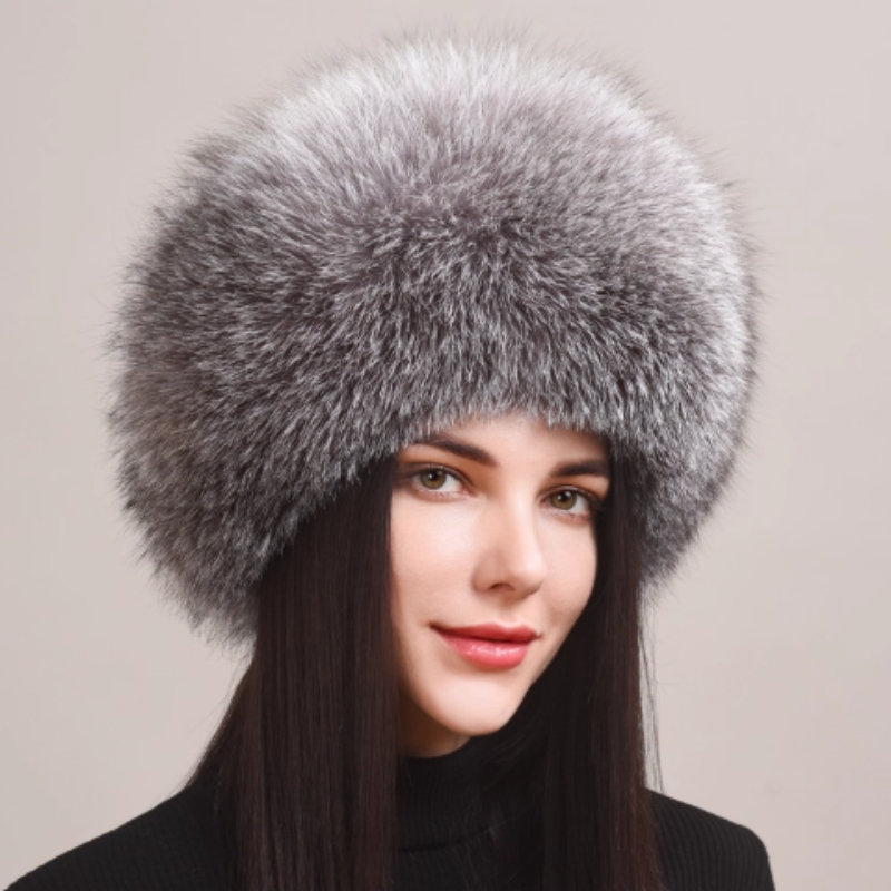 Women's Genuine Leather Ethnic Winter Hat